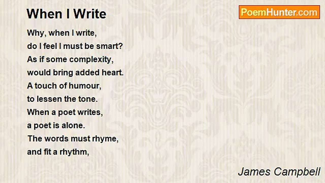 James Campbell - When I Write
