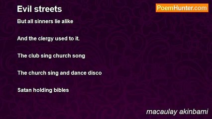macaulay akinbami - Evil streets