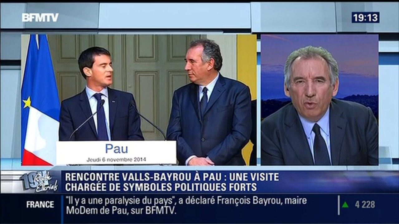 François Bayrou, l'invité de Ruth Elkrief sur BFMTV - 061114