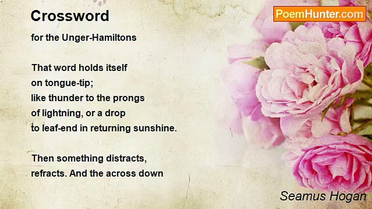 Seamus Hogan - Crossword