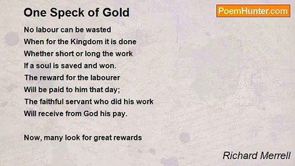 Richard Merrell - One Speck of Gold