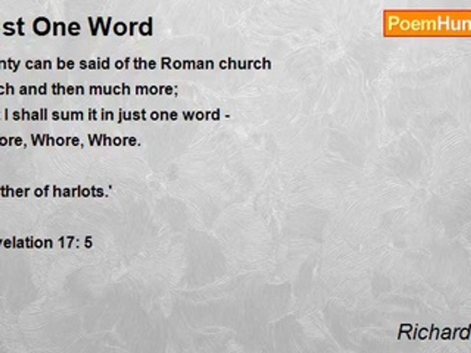 Richard Merrell - Just One Word