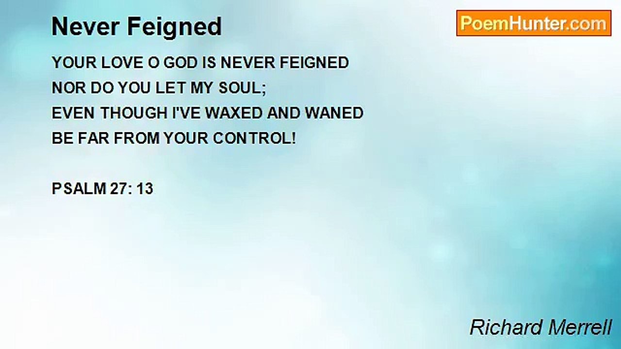 Richard Merrell - Never Feigned