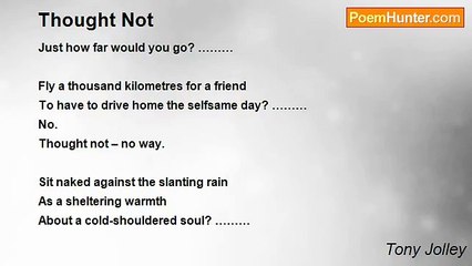 Tony Jolley - Thought Not