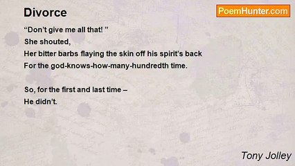 Tony Jolley - Divorce