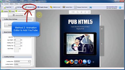 How to embed online YouTube video to my self-publishing page flipping eBook?