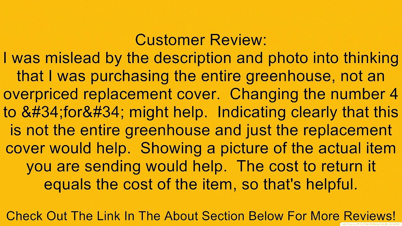 Cover 4 Tier Mini Greenhouse (R687SC) - Review