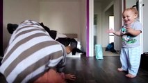 baby dancing like his father