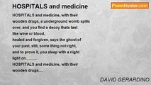 DAVID GERARDINO - HOSPITALS and medicine