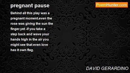 DAVID GERARDINO - pregnant pause