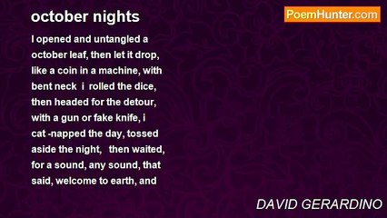 DAVID GERARDINO - october nights