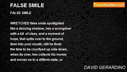 DAVID GERARDINO - FALSE SMILE