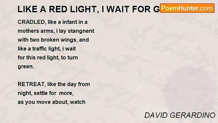 DAVID GERARDINO - LIKE A RED LIGHT, I WAIT FOR GREEN