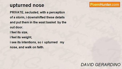DAVID GERARDINO - upturned nose
