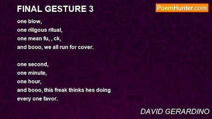 DAVID GERARDINO - FINAL GESTURE 3