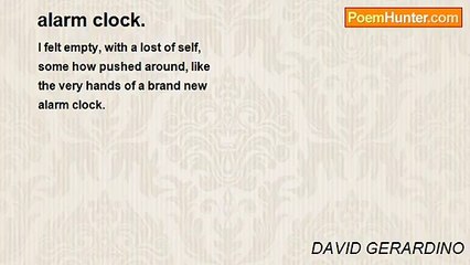 DAVID GERARDINO - alarm clock.