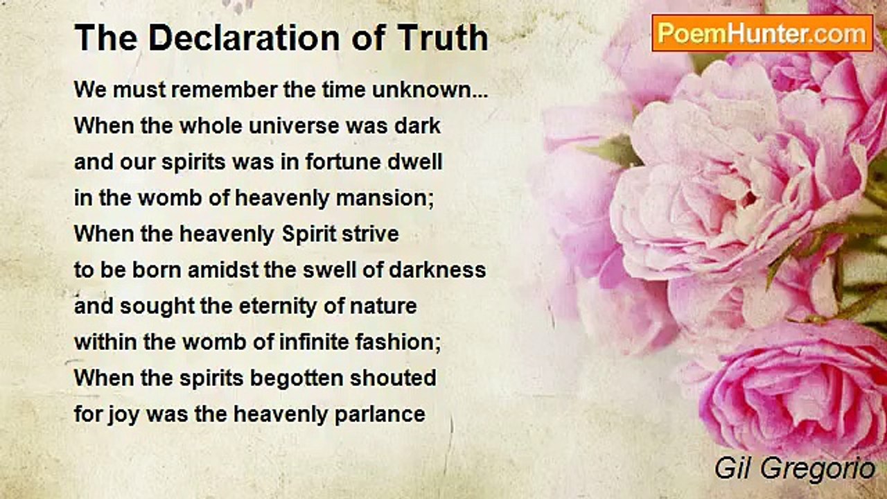 Gil Gregorio - The Declaration of Truth