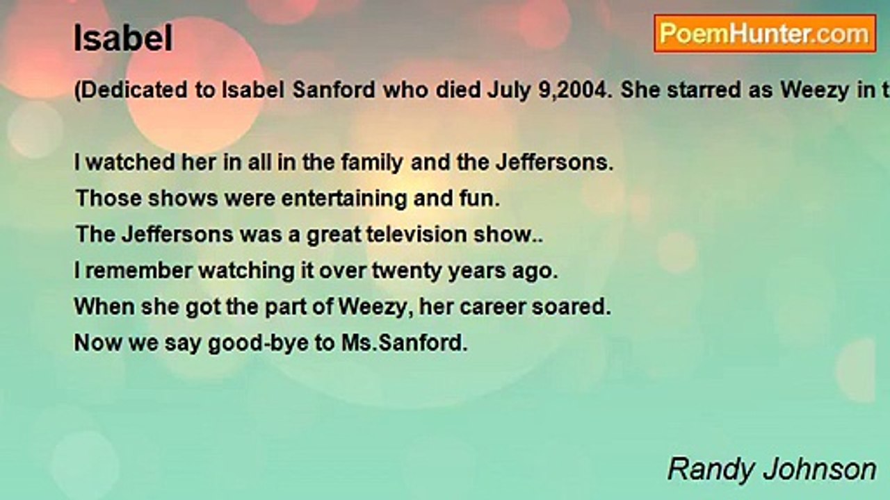 Randy Johnson - Isabel