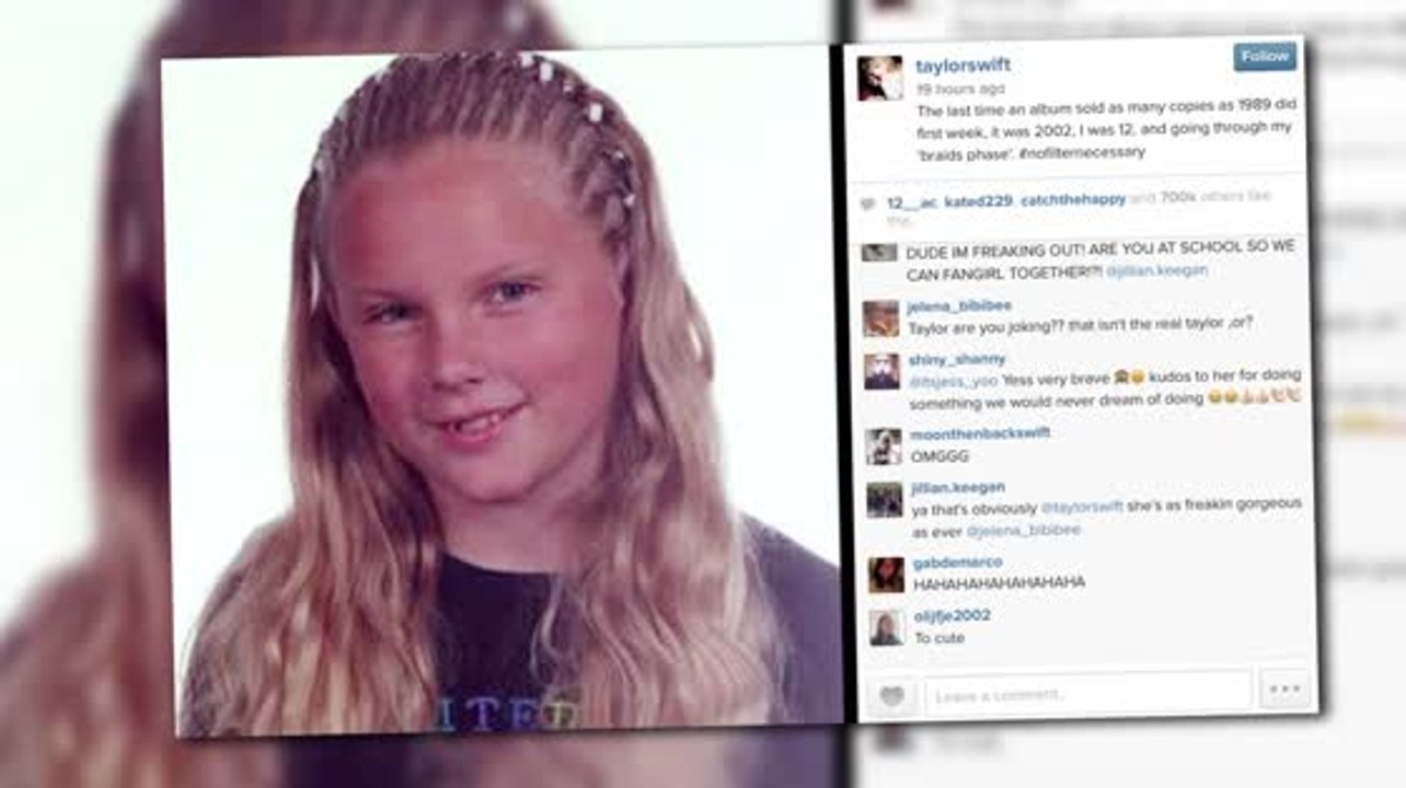 Taylor Swift partage une drôle de photo qui date de 2002 pour célébrer 1989