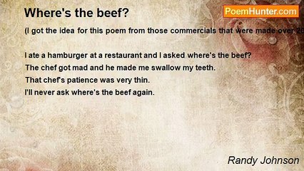 Randy Johnson - Where's the beef?