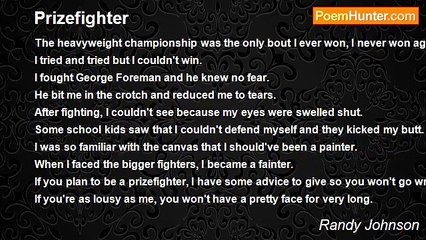 Randy Johnson - Prizefighter
