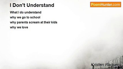 Kristen Raguero - I Don't Understand