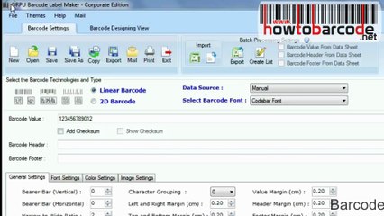 Barcode Label Maker Software: Code 93 text font designing
