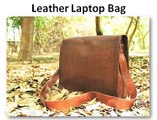 Brown Leather Laptop Messenger Bag