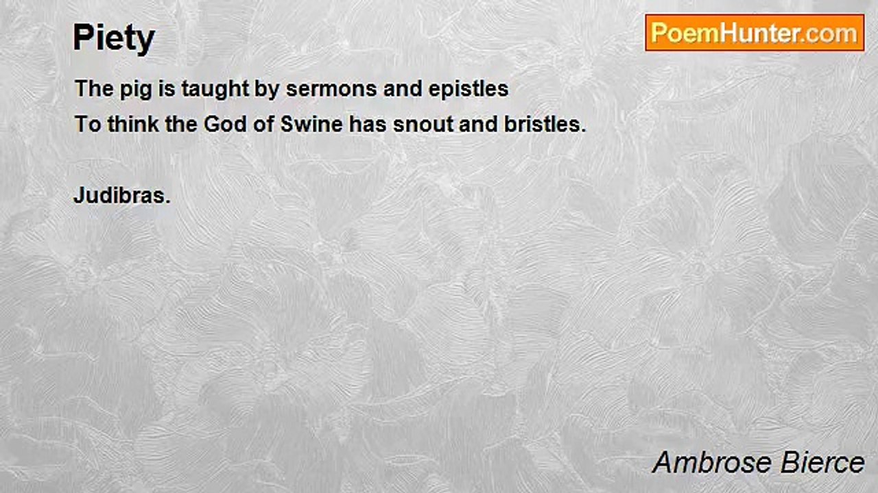 Ambrose Bierce - Piety