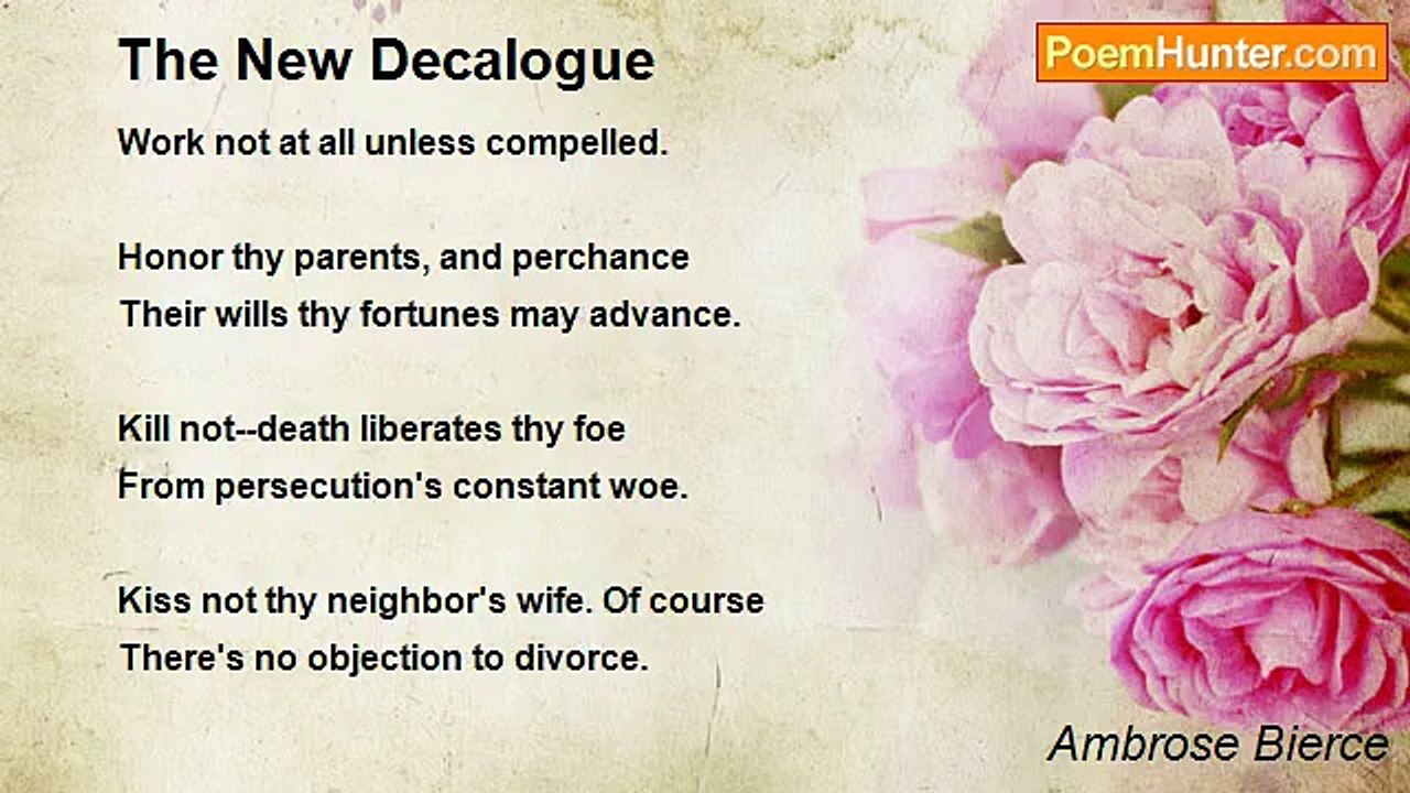 Ambrose Bierce - The New Decalogue