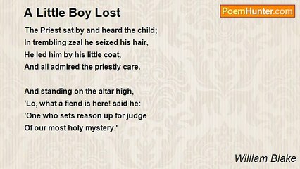William Blake - A Little Boy Lost