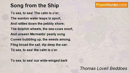 Thomas Lovell Beddoes - Song from the Ship