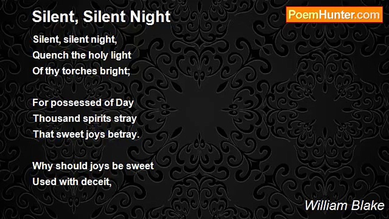 William Blake - Silent, Silent Night