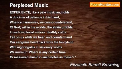 Elizabeth Barrett Browning - Perplexed Music