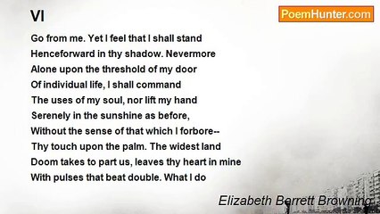 Elizabeth Barrett Browning - VI