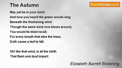 Elizabeth Barrett Browning - The Autumn
