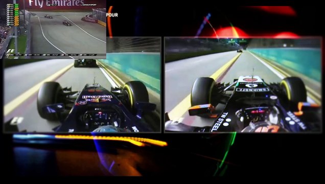F1 2014-Jean-éric Vergne Flatout last laps-Singapour GP