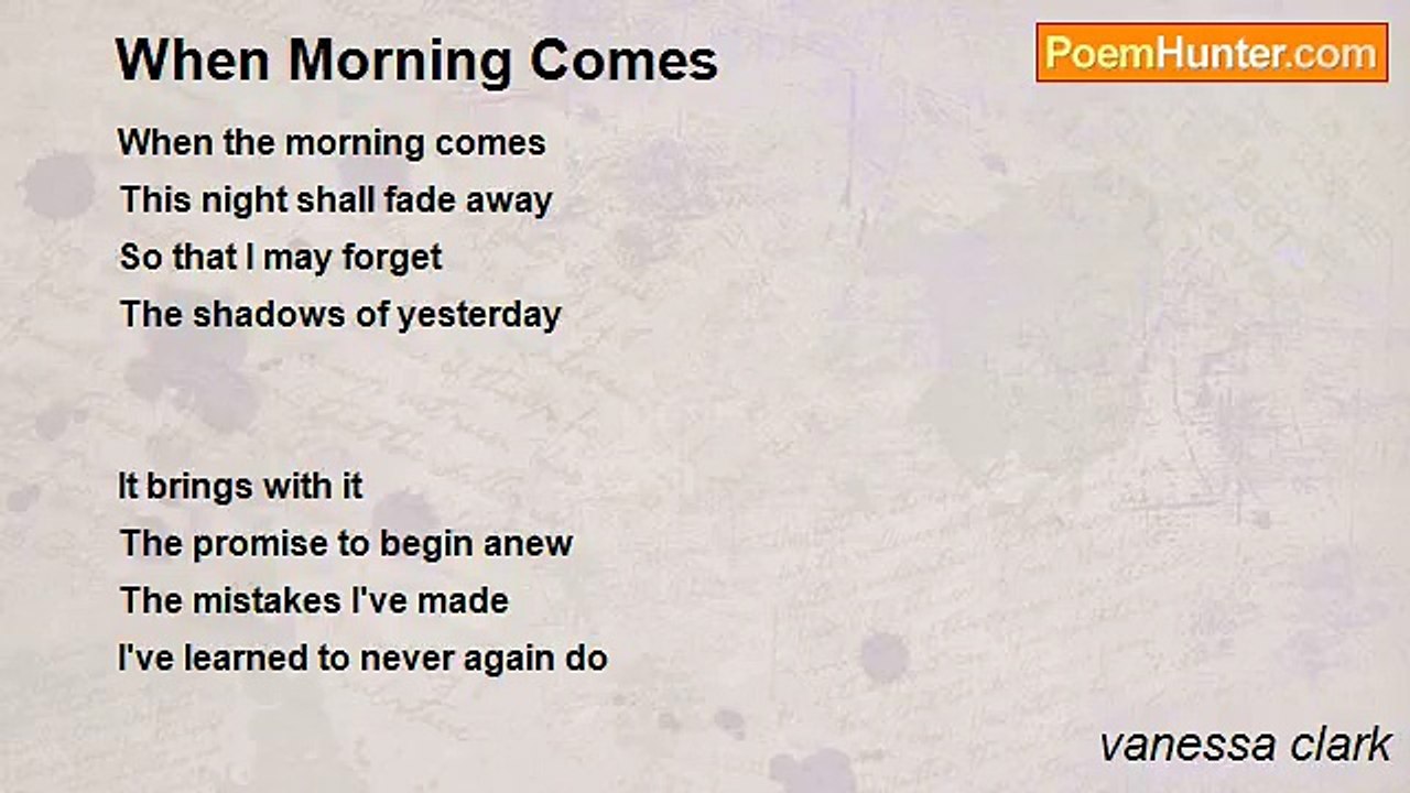 vanessa clark - When Morning Comes