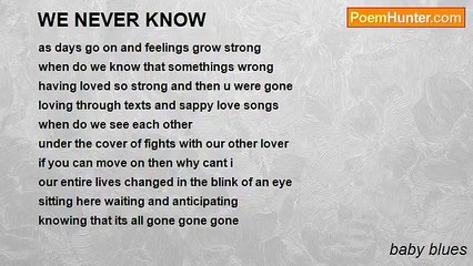 baby blues - WE NEVER KNOW