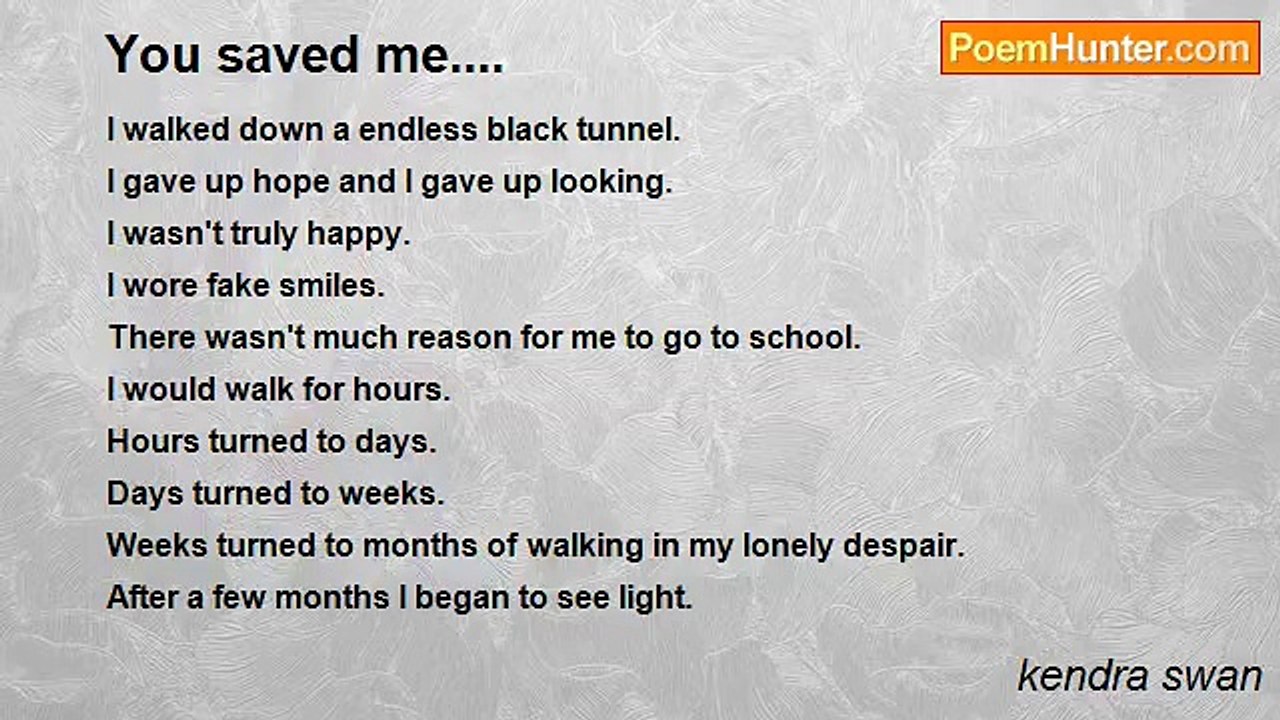 kendra swan - You saved me....