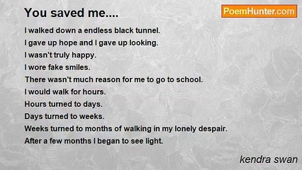 kendra swan - You saved me....