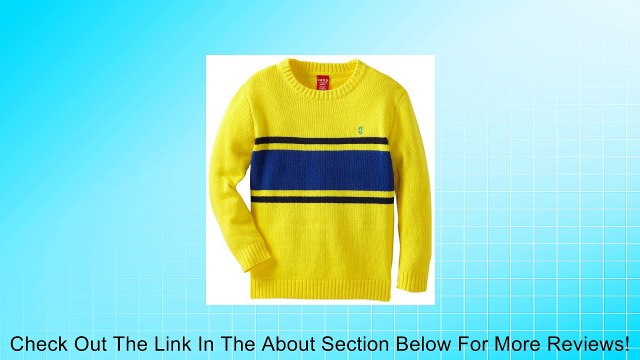 Izod Little Boys' Stripe Crew Neck Ski Sweater, Bright Sun, Medium Review