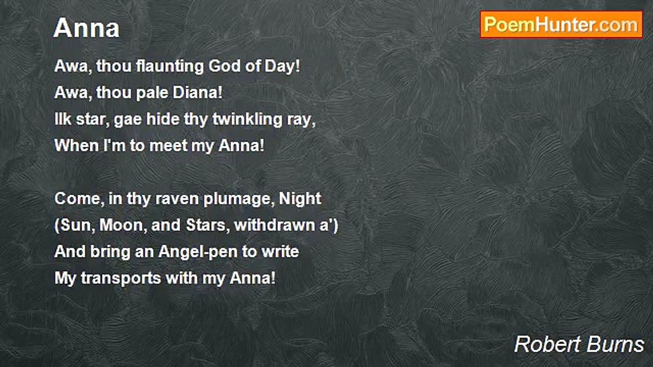 Robert Burns - Anna