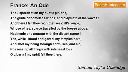 Samuel Taylor Coleridge - France: An Ode