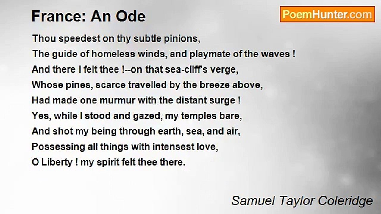 Samuel Taylor Coleridge - France: An Ode