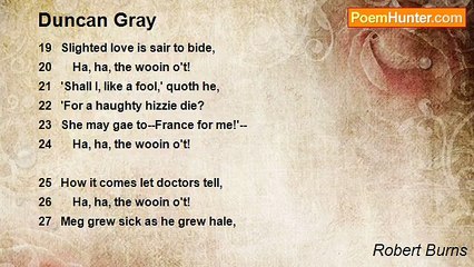 Robert Burns - Duncan Gray