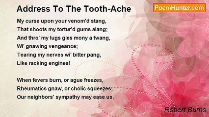Robert Burns - Address To The Tooth-Ache