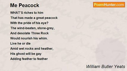William Butler Yeats - Me Peacock