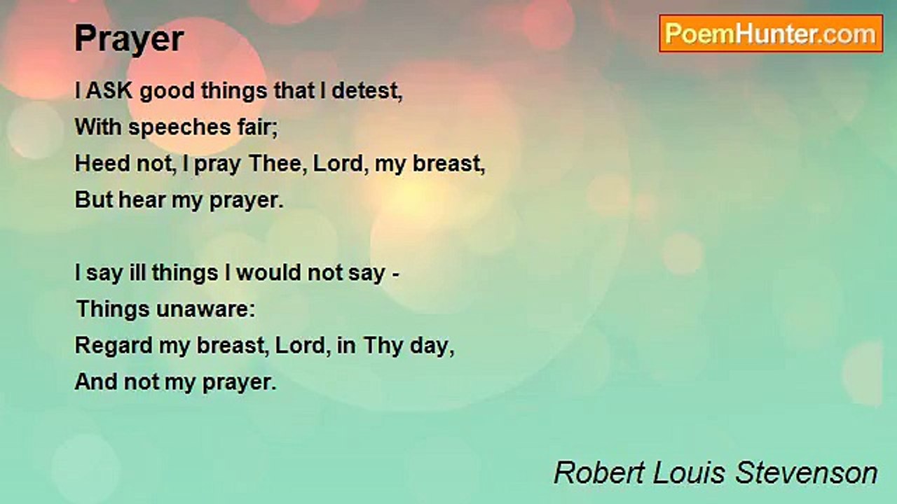 Robert Louis Stevenson - Prayer