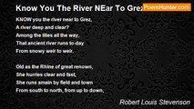 Robert Louis Stevenson - Know You The River NEar To Grez